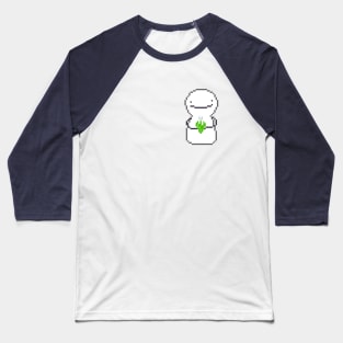 dream blob holding white tulip pixel art Baseball T-Shirt